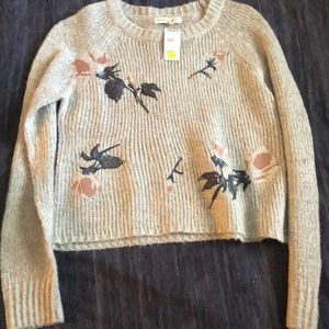 Gray knit sweater